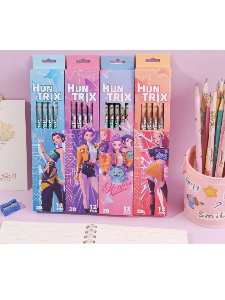 K-Pop - Pencils & Sharpener | 2B | 12pcs