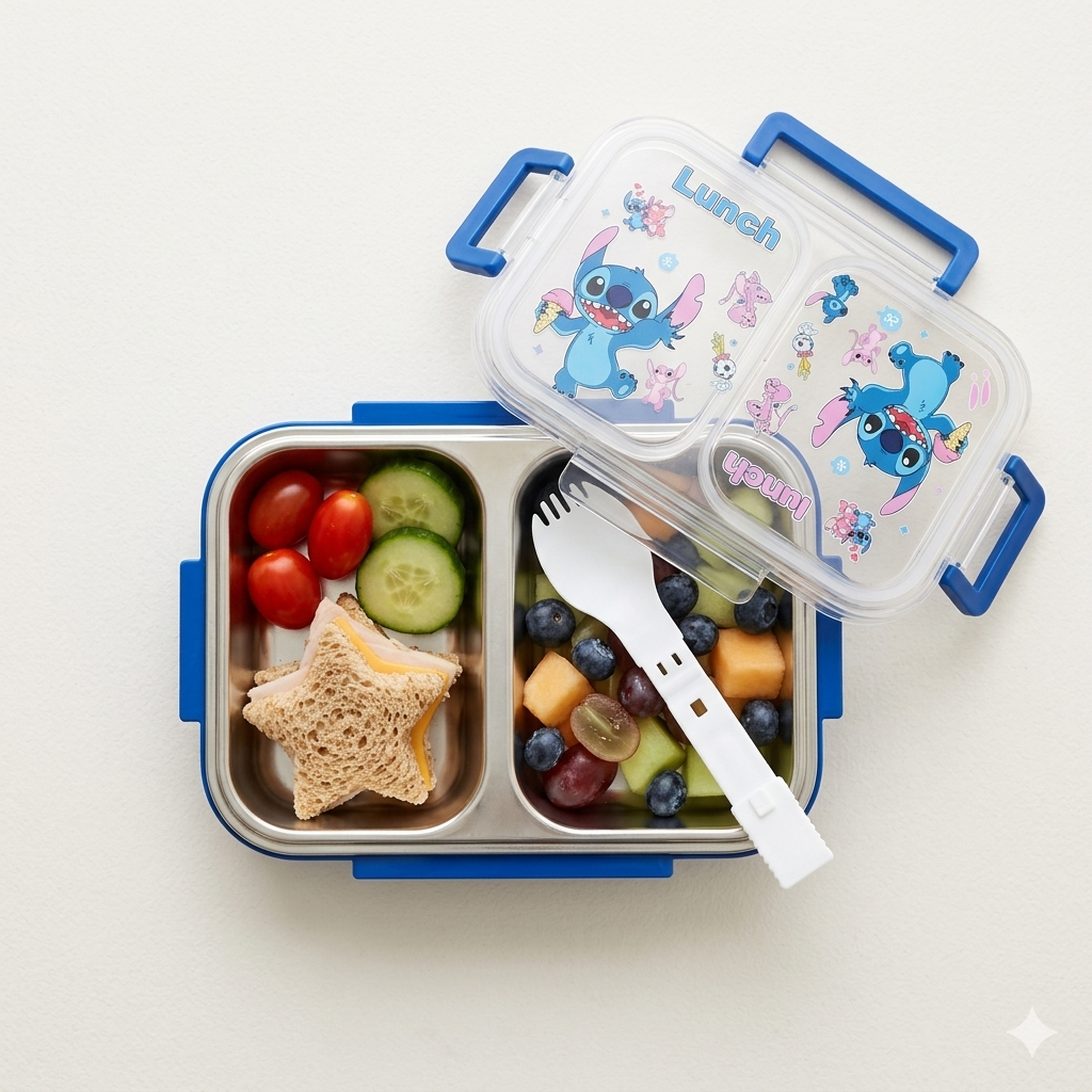 2 Grid 600ml Lunchbox | Spill Free