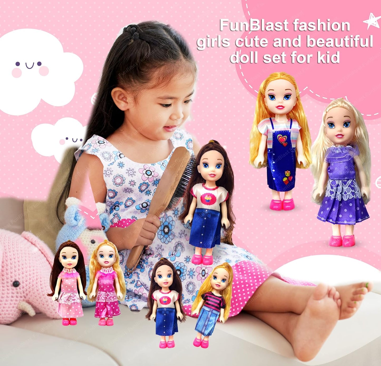 Doll Toys - Pack of 6 pcs