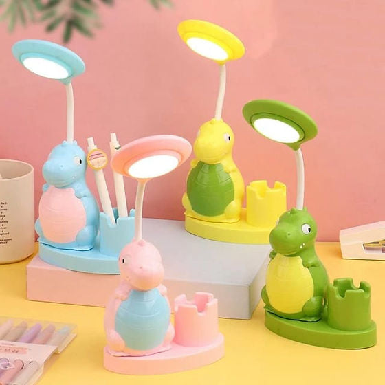 Cute Dino Table Lamp | Night Lamp | Pen Stand with Sharpener