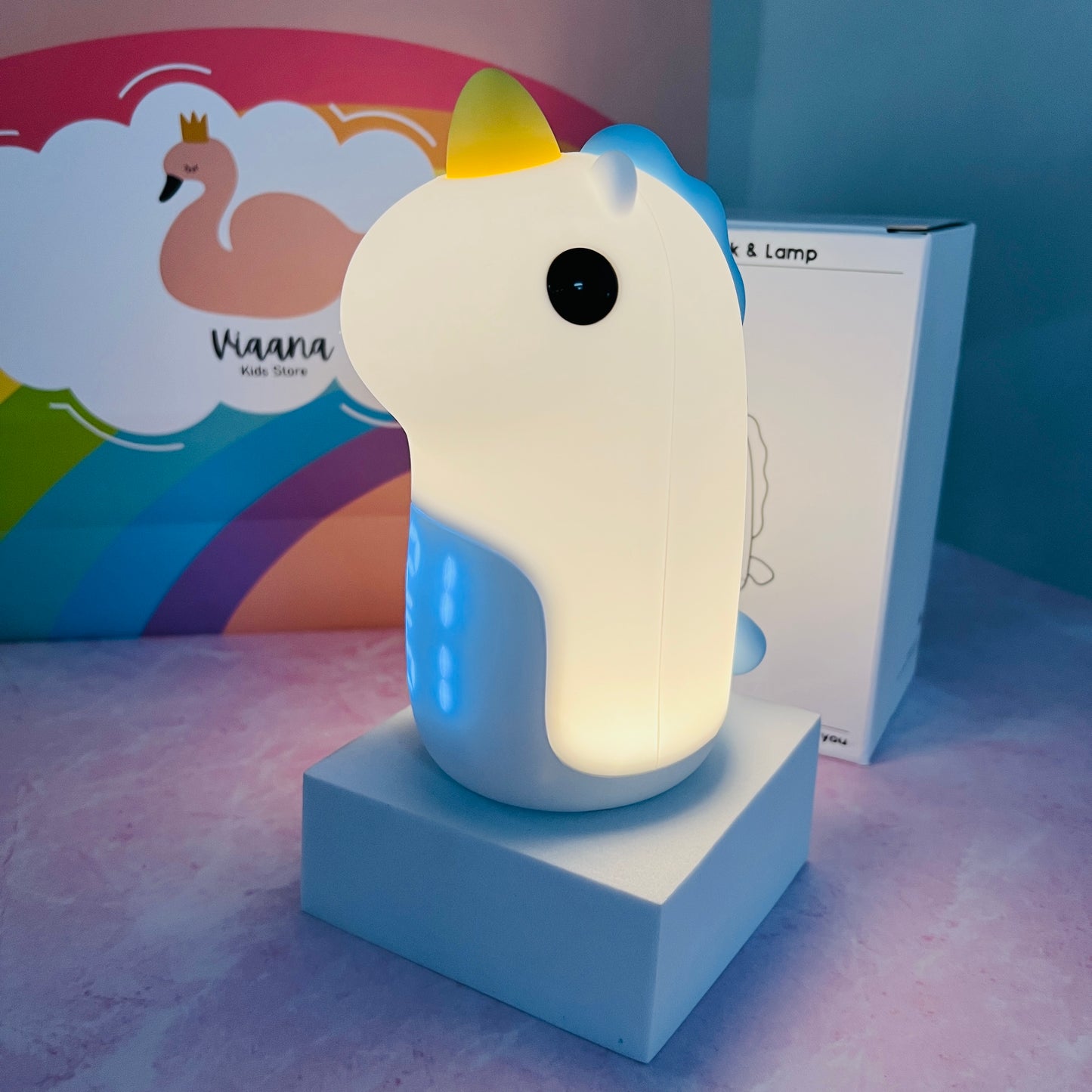 Unicorn Lamp with Clock