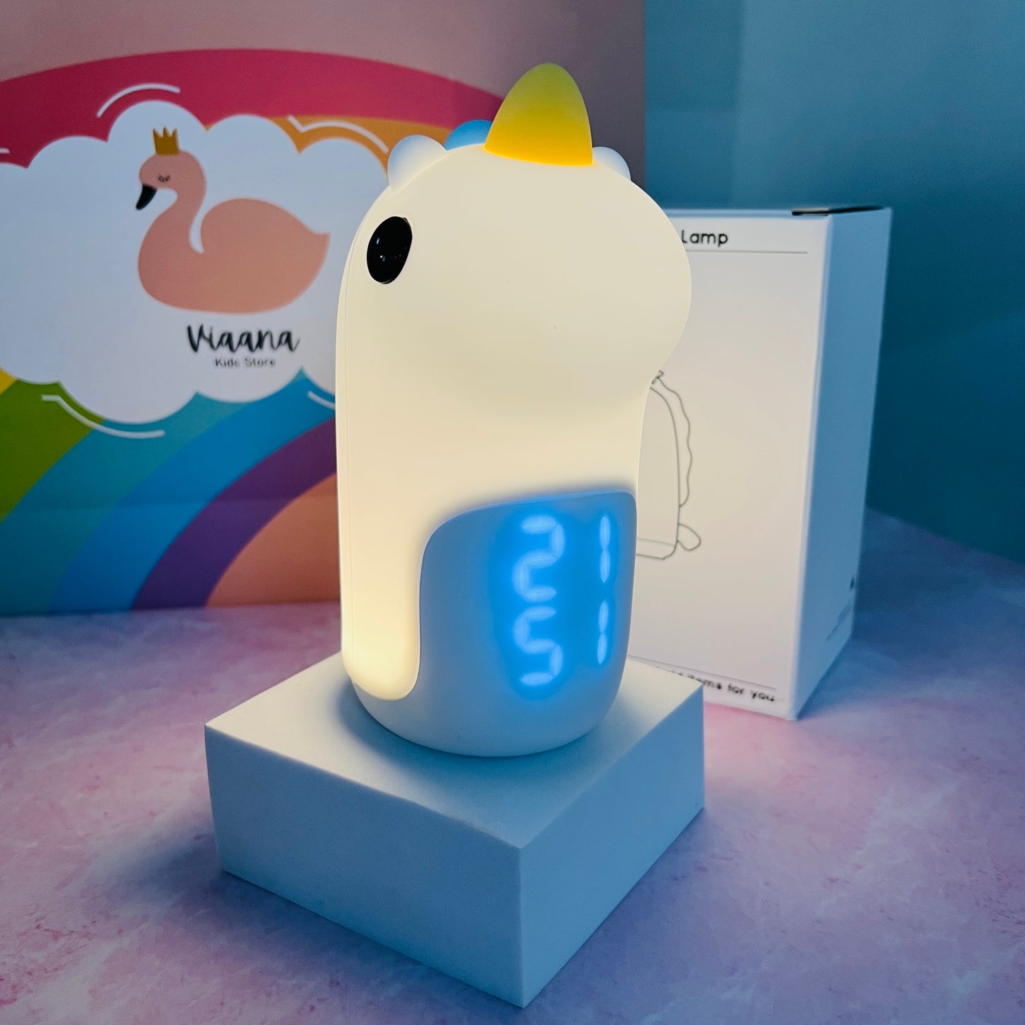 Unicorn Lamp with Clock