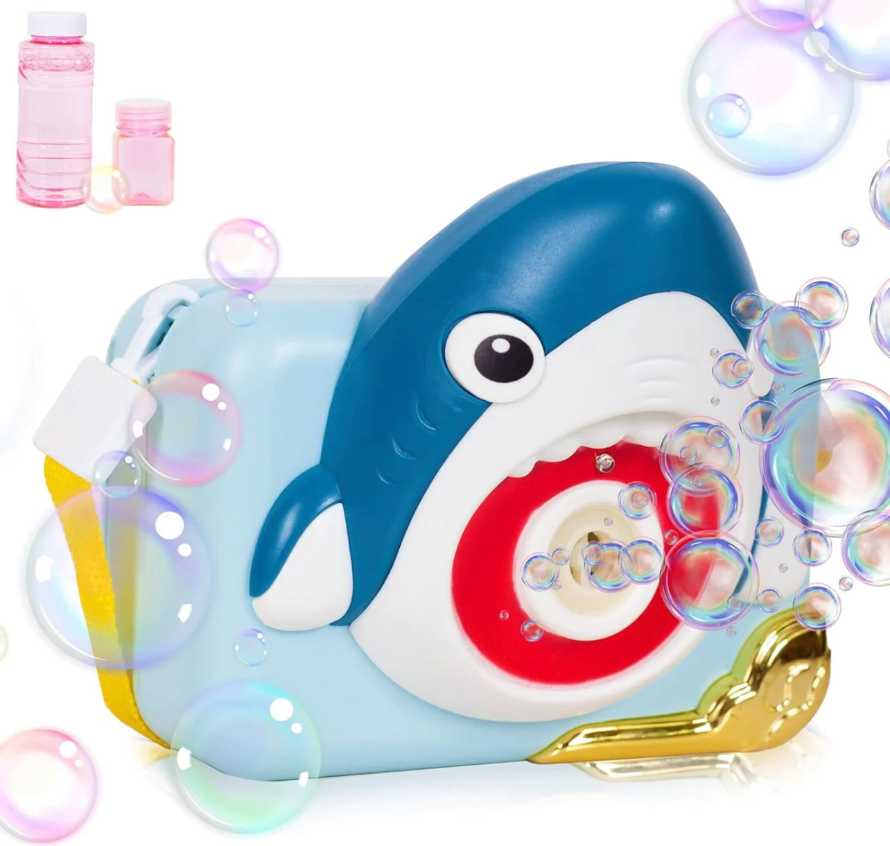 Interactive Bubble Camera Toy for Kids with Light and Music