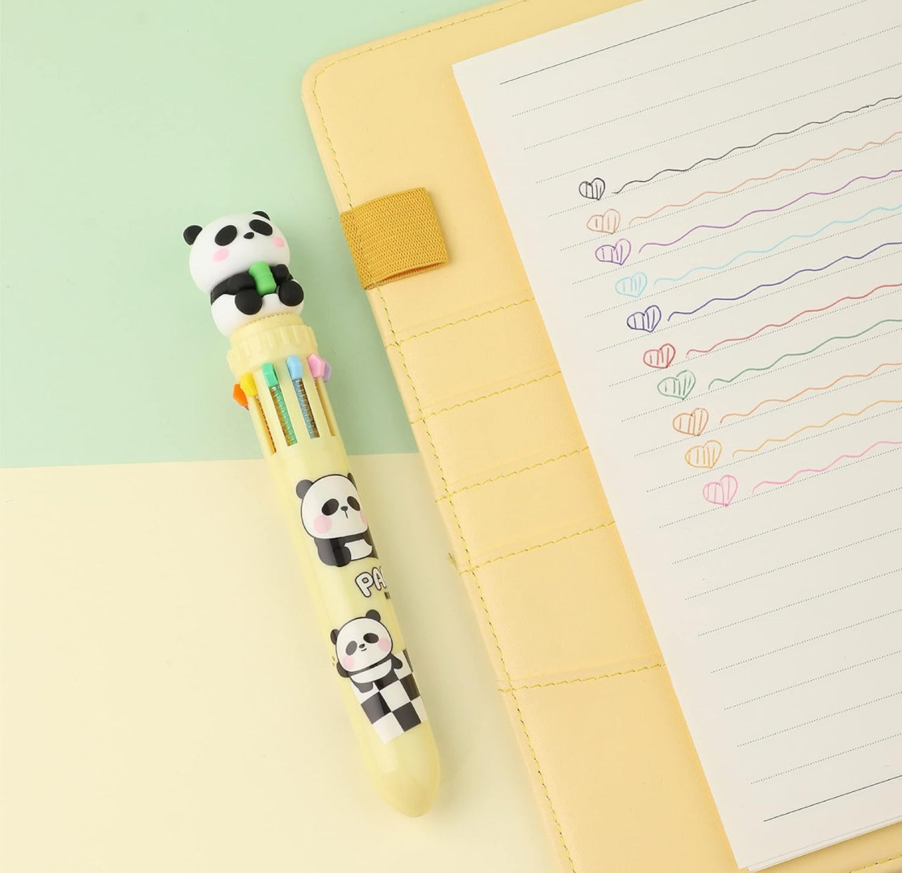 Panda - 10 in 1 multicolor Pens