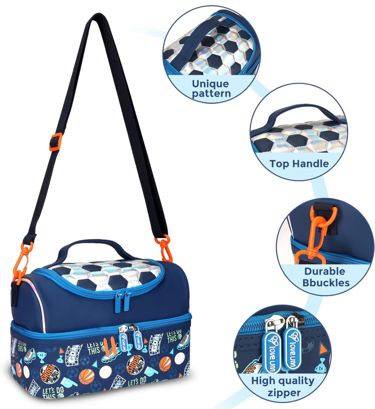 Multipurpose Double Decker Insulated Bag For Kids - Luxury Quality