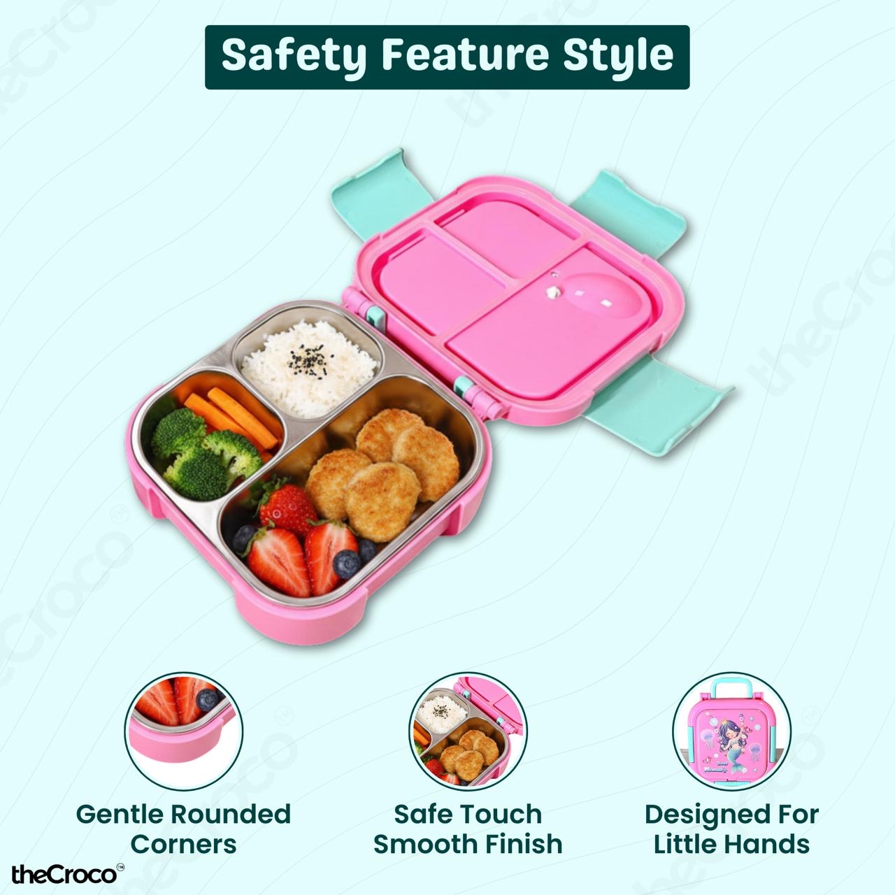 The Croco - 3 Grid Spill Free Mini Lunchbox
