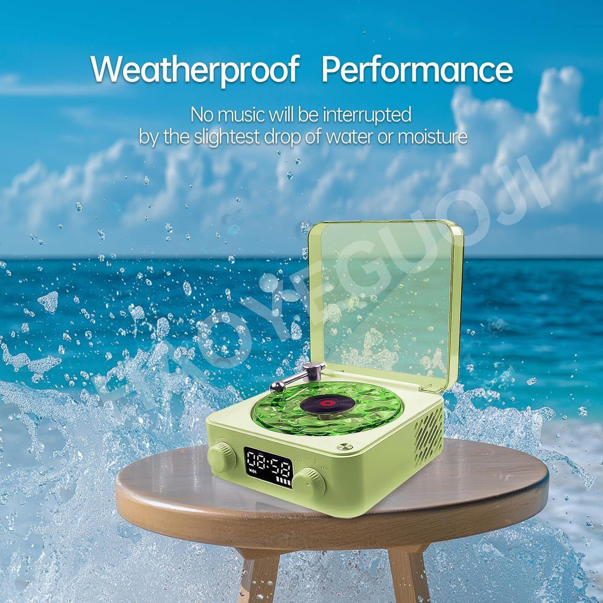 The Waves - Vinyl Player Bluetooth Speaker