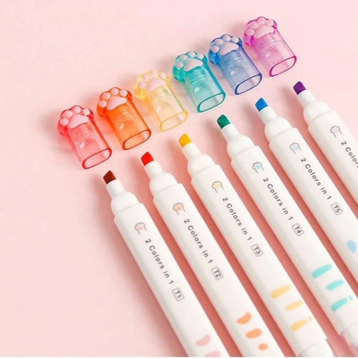 Cat Paw Highlighter Chisel Pen | 12 Color