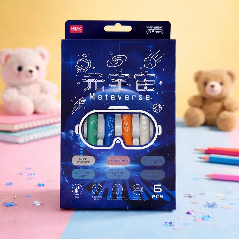 Metaverse 0.5mm Gel Pen Set Blue Ink