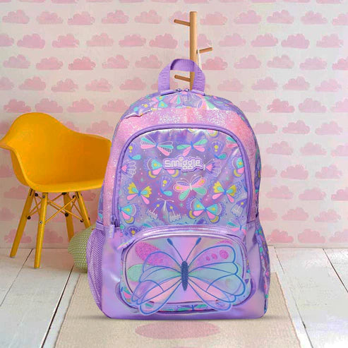Butterfly Purple - Smiggle 16” Premium Backpack
