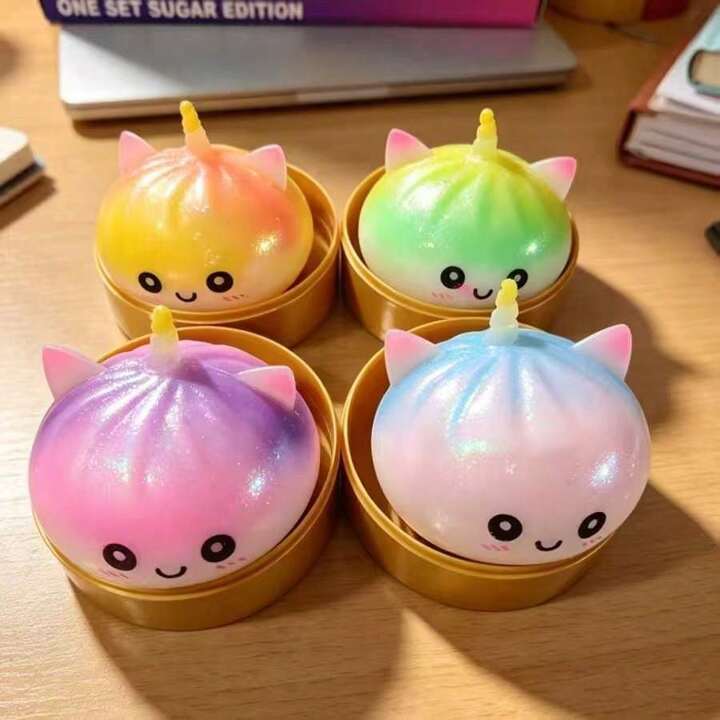 Unicorn Squishy Rainbow Bun - 1pcs