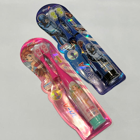 Cartoon Printed Extra Soft Electric Battery Powered Toothbrush for Kids