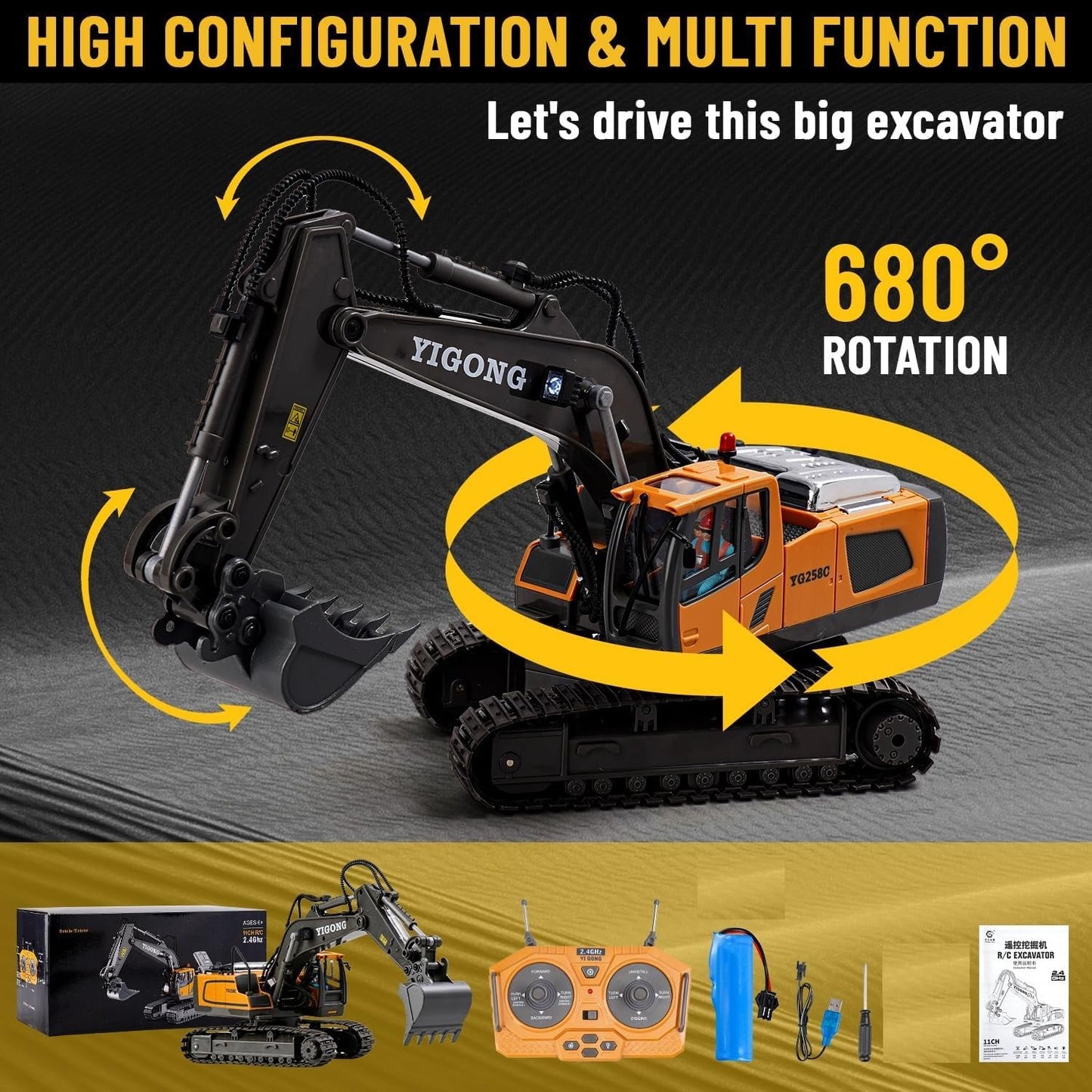 11 Channel RC Excavator Truck