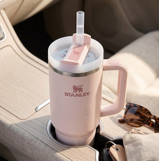 Stanley Rose Quartz - Quencher® H2.0 FlowState™ Tumbler | 1.18L