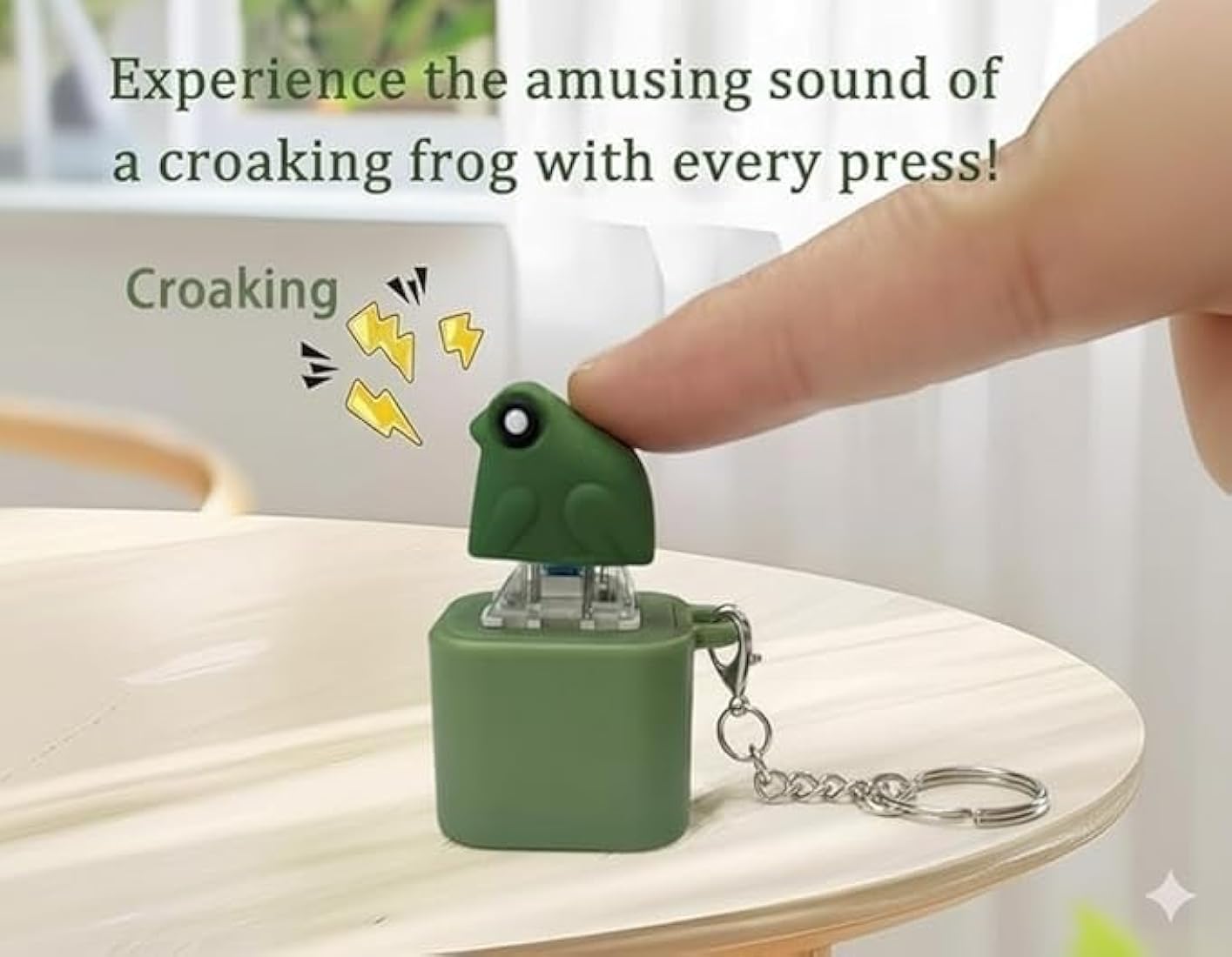 Frog Croaking Keychain - 1pcs