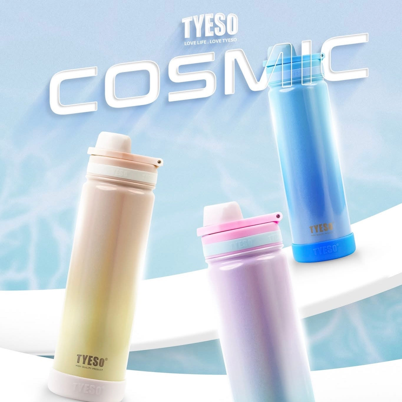 Tyeso Cosmic - 750ml Vacuum Bottle with Silicone Base