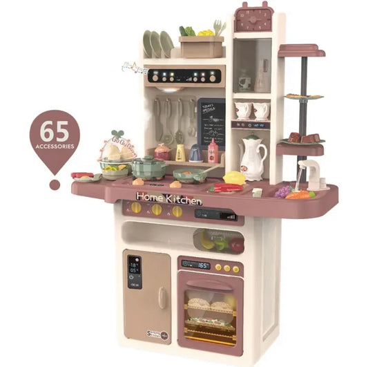 Big Kitchen Pretend Set | 65pcs | Water Spray | Mist | Music