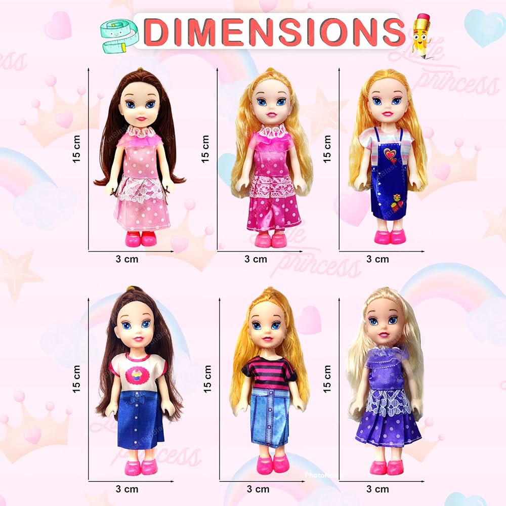 Doll Toys - Pack of 6 pcs