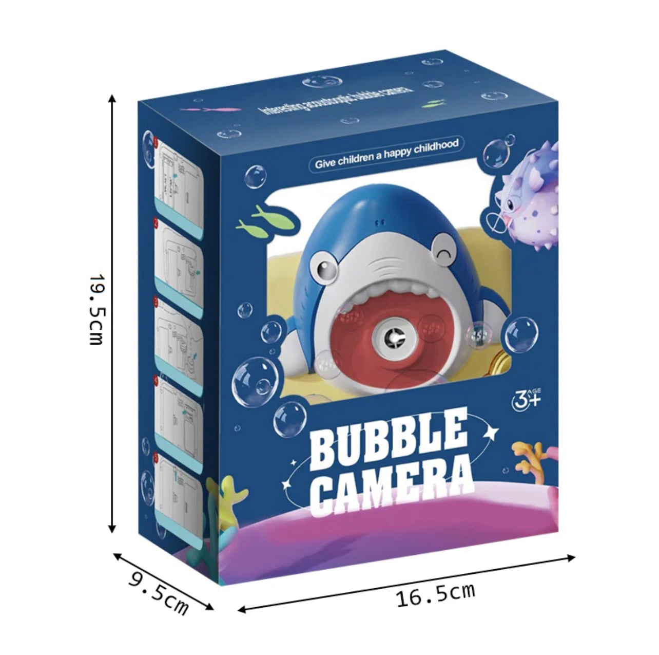 Interactive Bubble Camera Toy for Kids with Light and Music