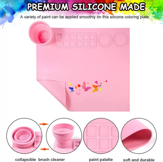 Big Silicone Art and Craft Mat - Paint, Play and Enjoy