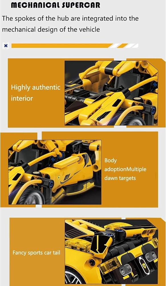 Supercar - DIY Realistic Blocks | Pull Back Car