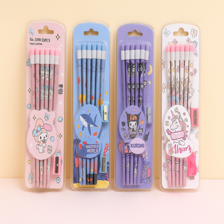 Pencil Set with Erasers
