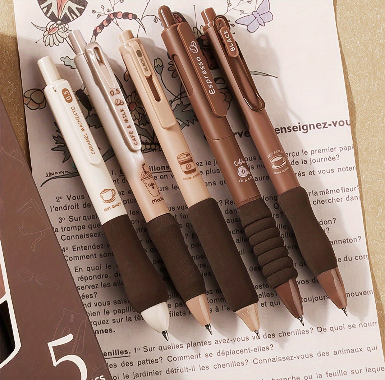 Coffee Time - 5 Pen sets for Coffee Lovers