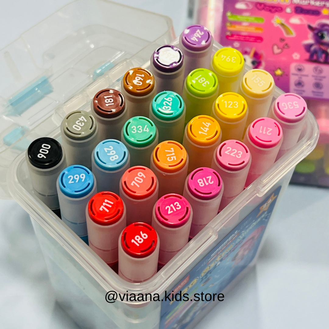 Astro-Unicorn Markers | Washable | 24 colours | Double Head