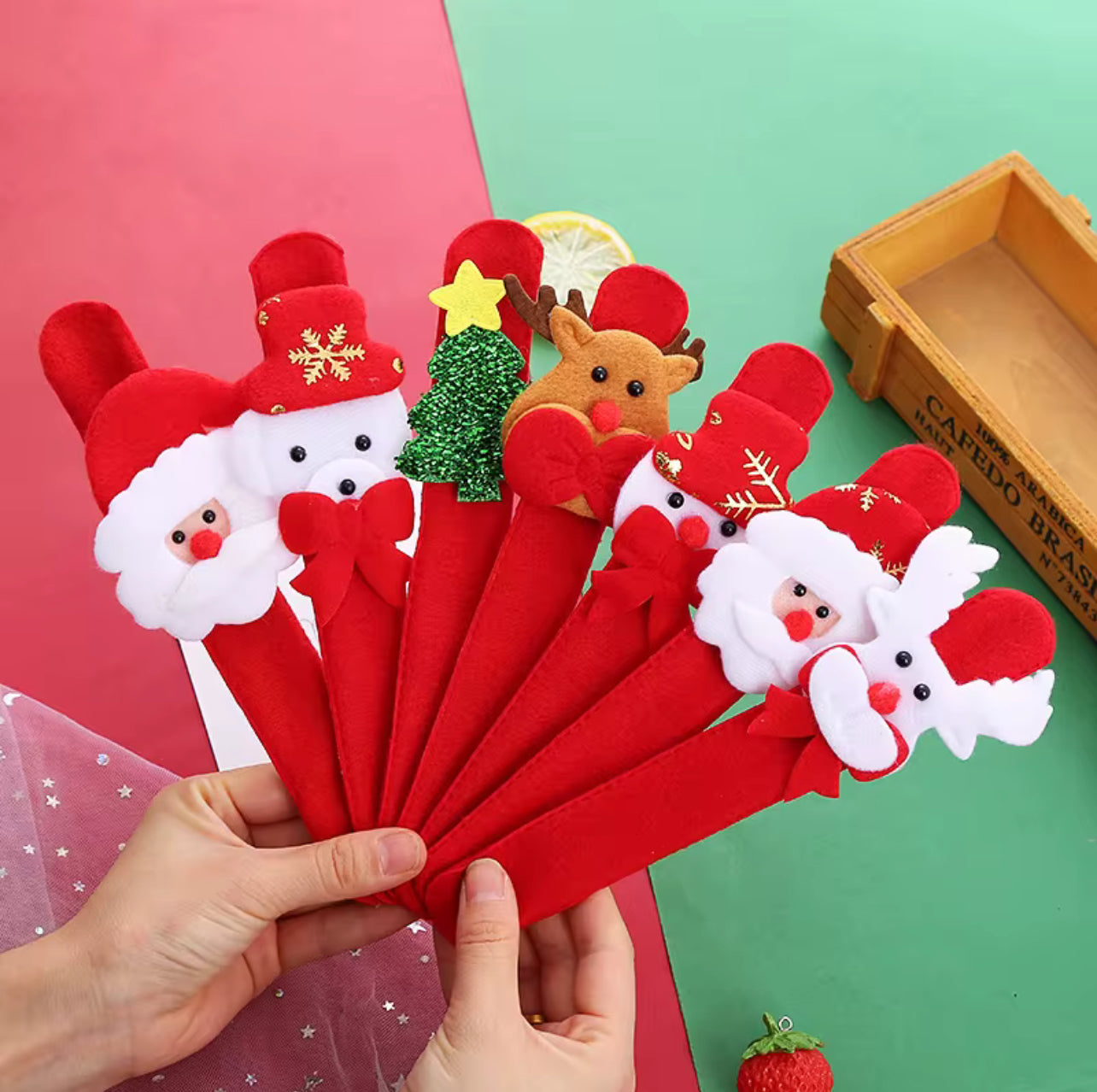 Christmas Slap Bands - Red