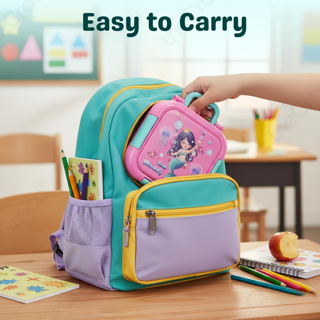 The Croco - 3 Grid Spill Free Mini Lunchbox