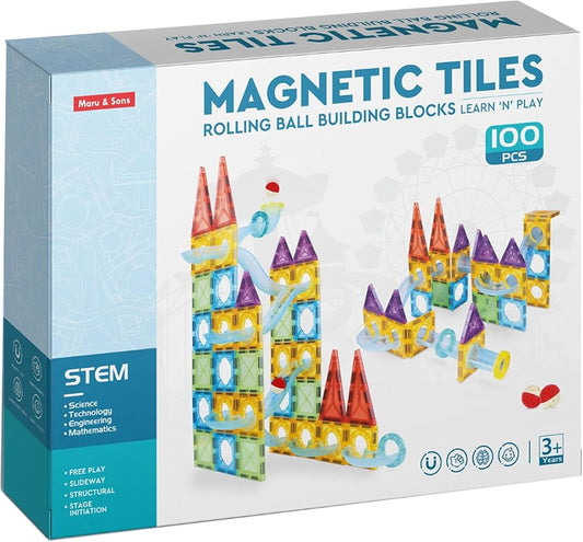 100pcs Magnetic Tiles - Learn n Play