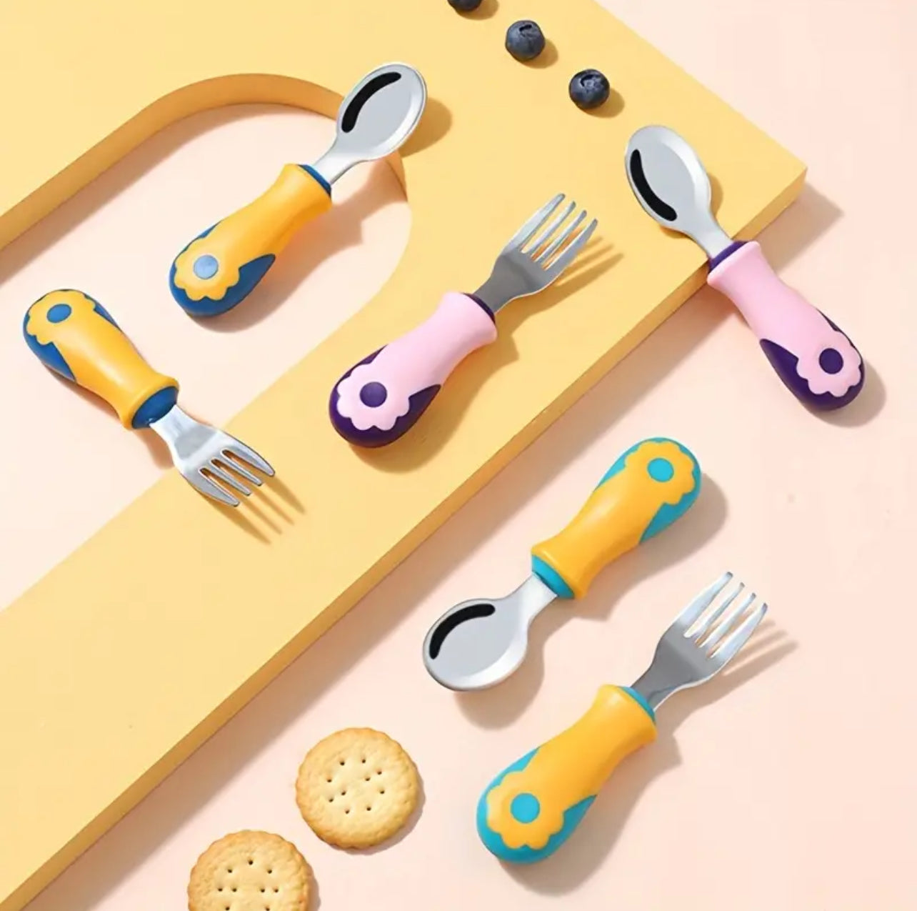 Cute Silicone Spoon-Fork Set