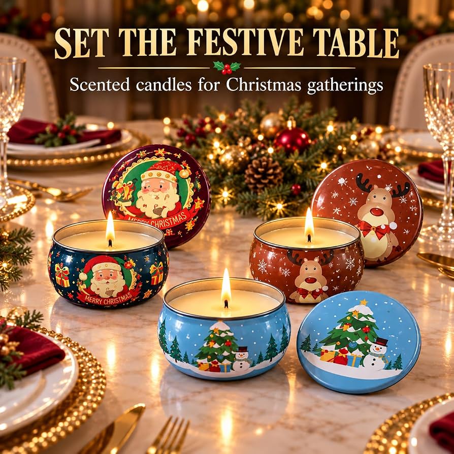 Christmas - 4pcs Scented Candles Gift Set