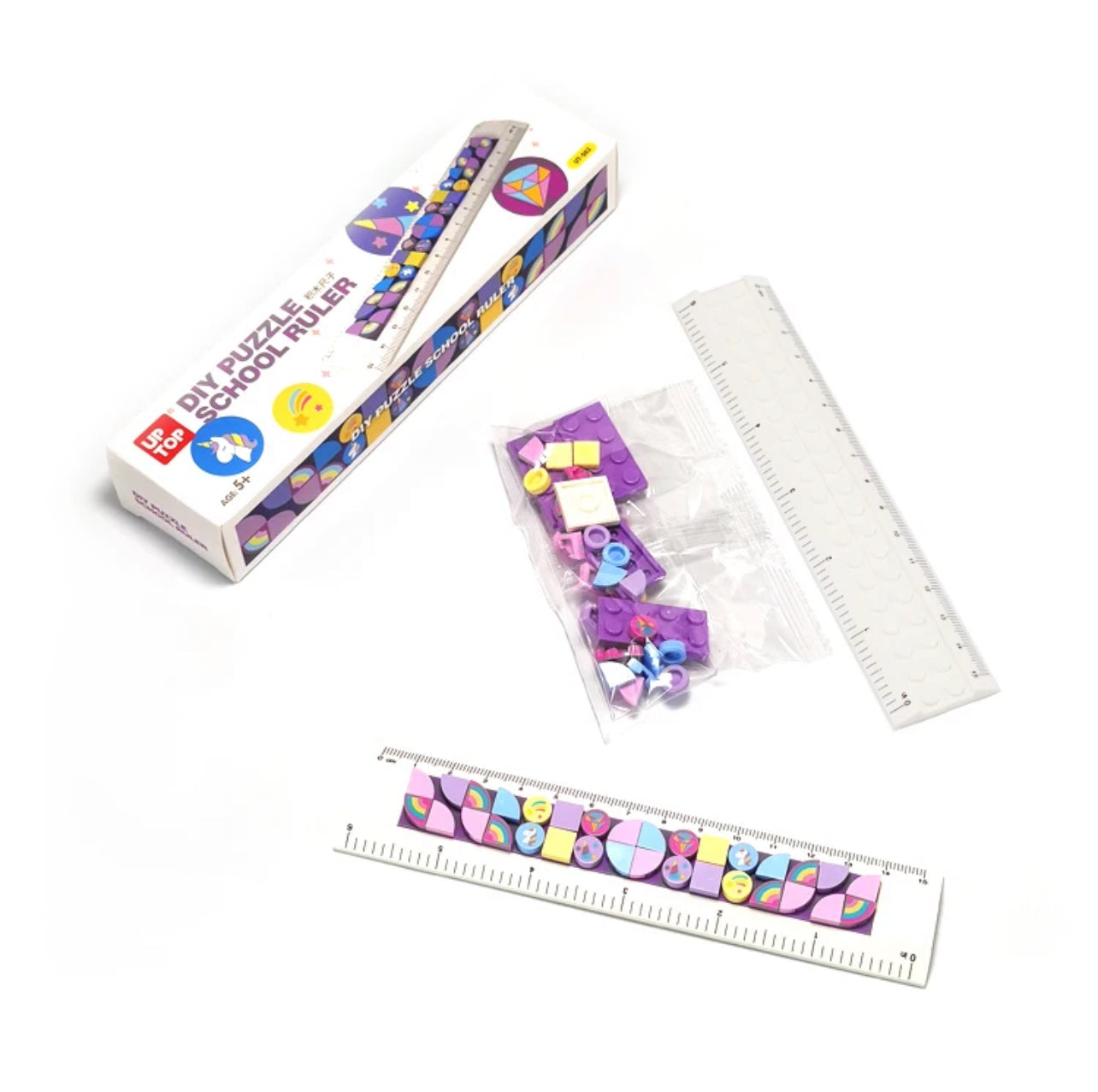 Unicorn Lego DIY Ruler Set - 6”