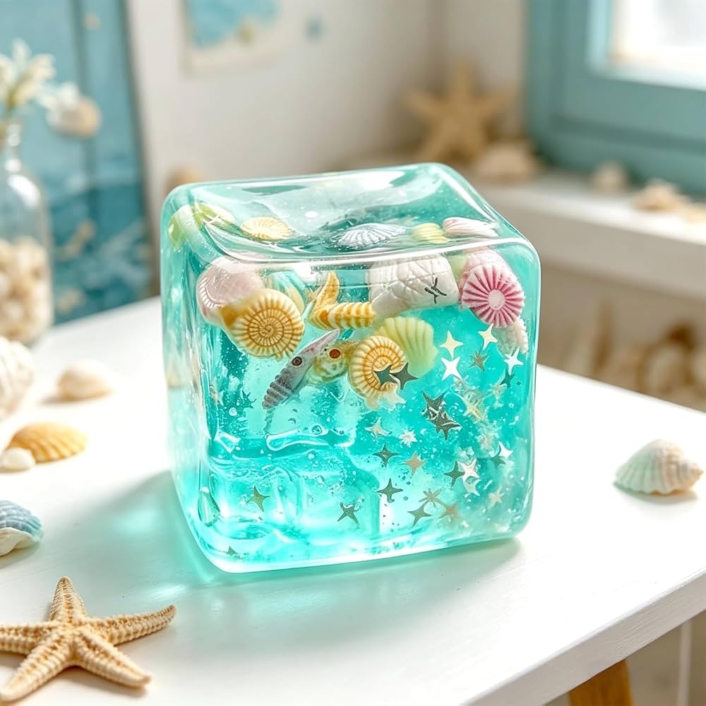 Ocean World - Squishy Ice Cube with Shells | 1pcs (20th Aug)