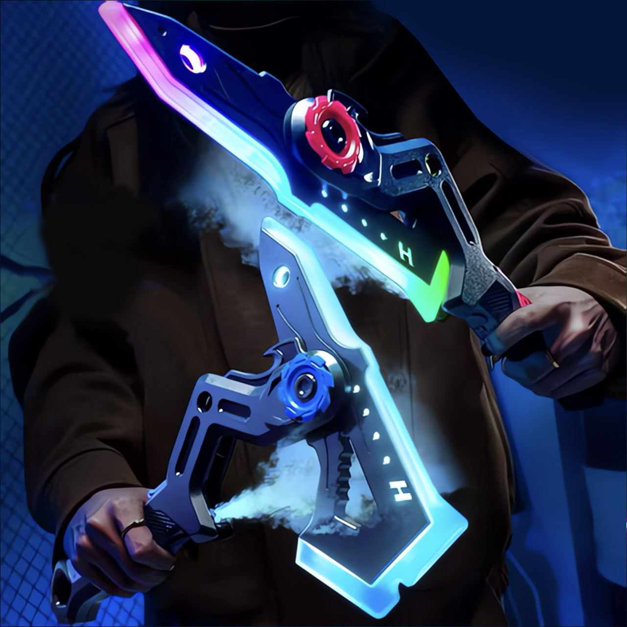 Dual Axe Blade - 7Color Change LED Light-up Blades