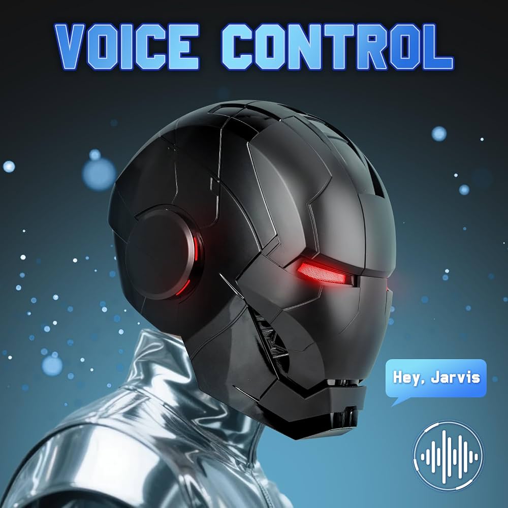 Ironman Black Edition - 1:1 Wearable Helmet with Voice/Remote/Touch Controls