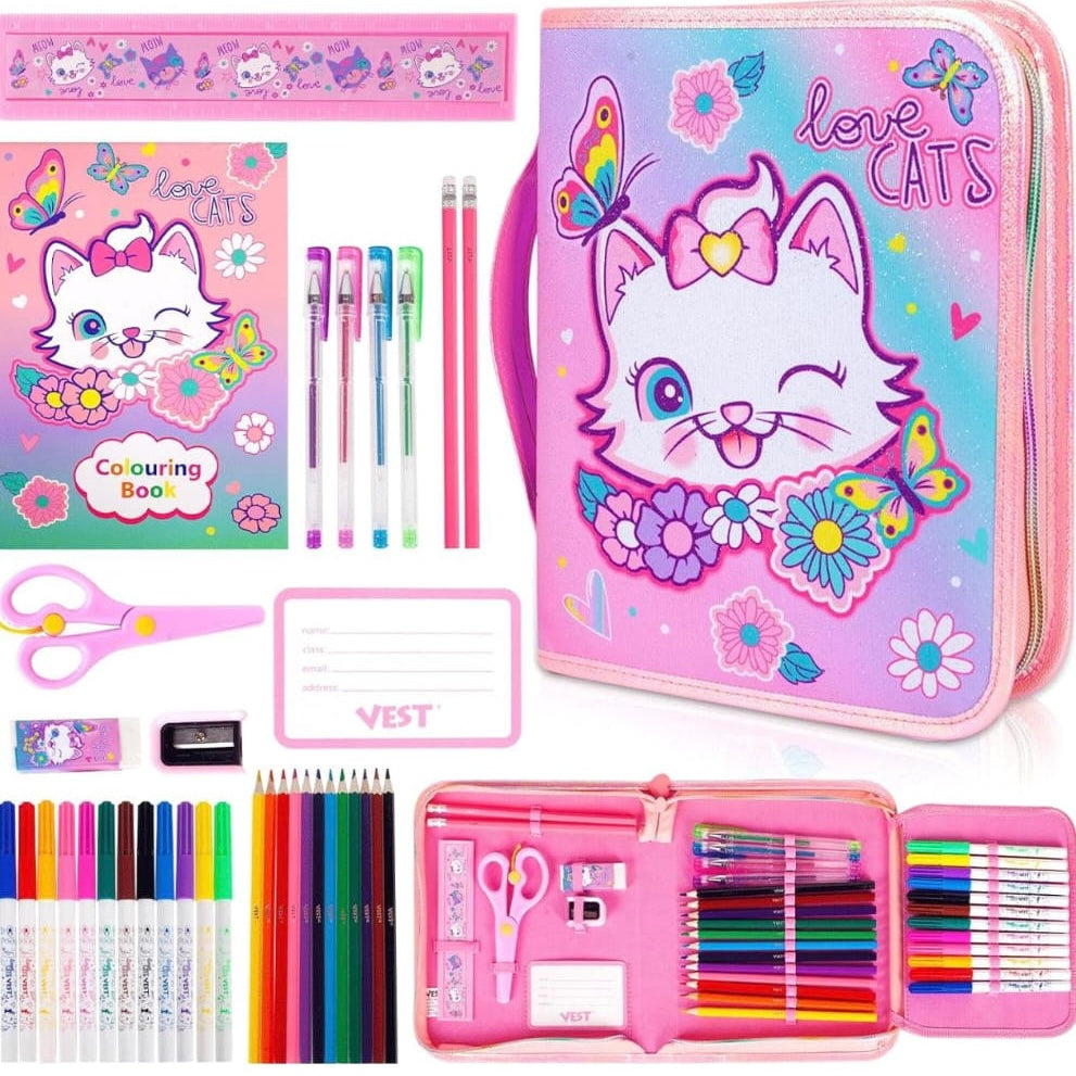 Zip It Pencil Case | 36pcs Stationery Kit | Vest