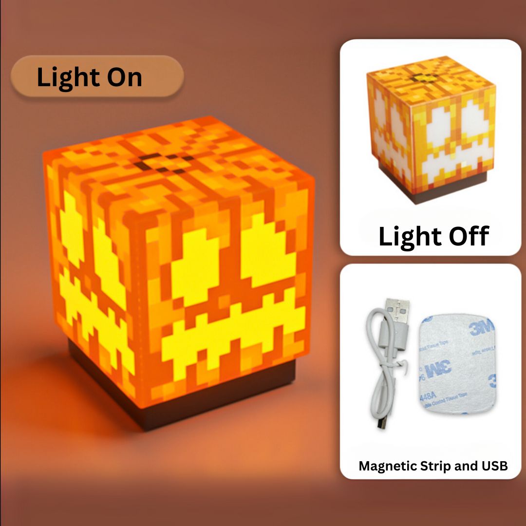 Minecraft Night Lamp - USB Rechargeable | Magnetic Mount