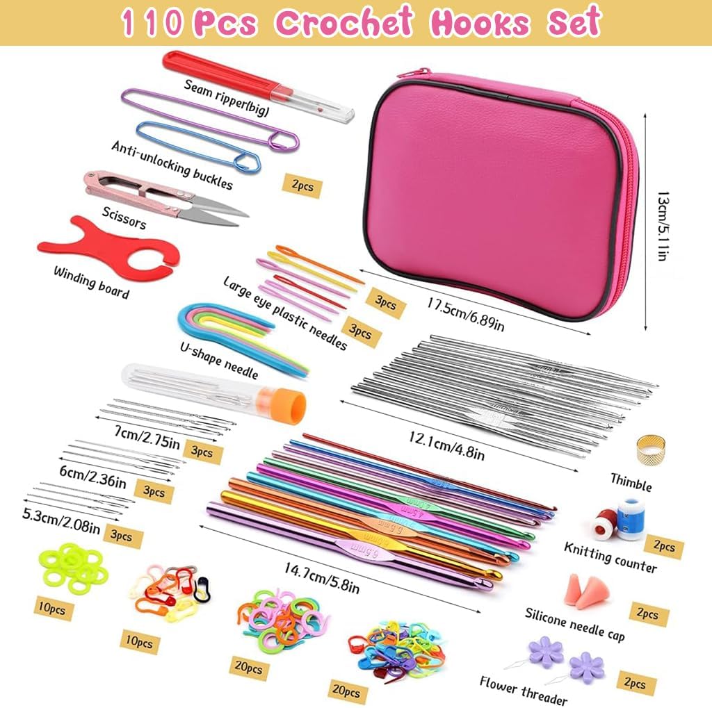 Crochet Needle Hook Set - 110pcs