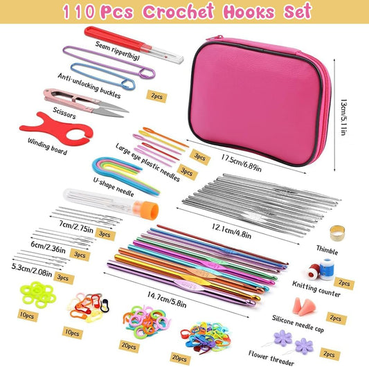 Crochet Needle Hook Set - 110pcs