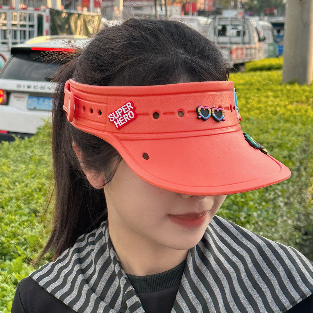 Open Cap - Sun Protection Hat with Charms for Beach & Travel