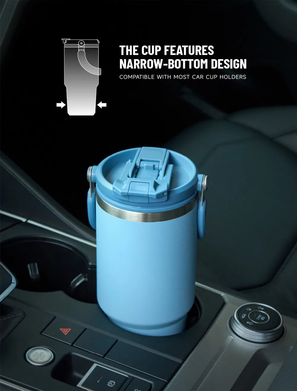 Tyeso - 750ml Roam Tumbler | Flip Straw & Sip Lid