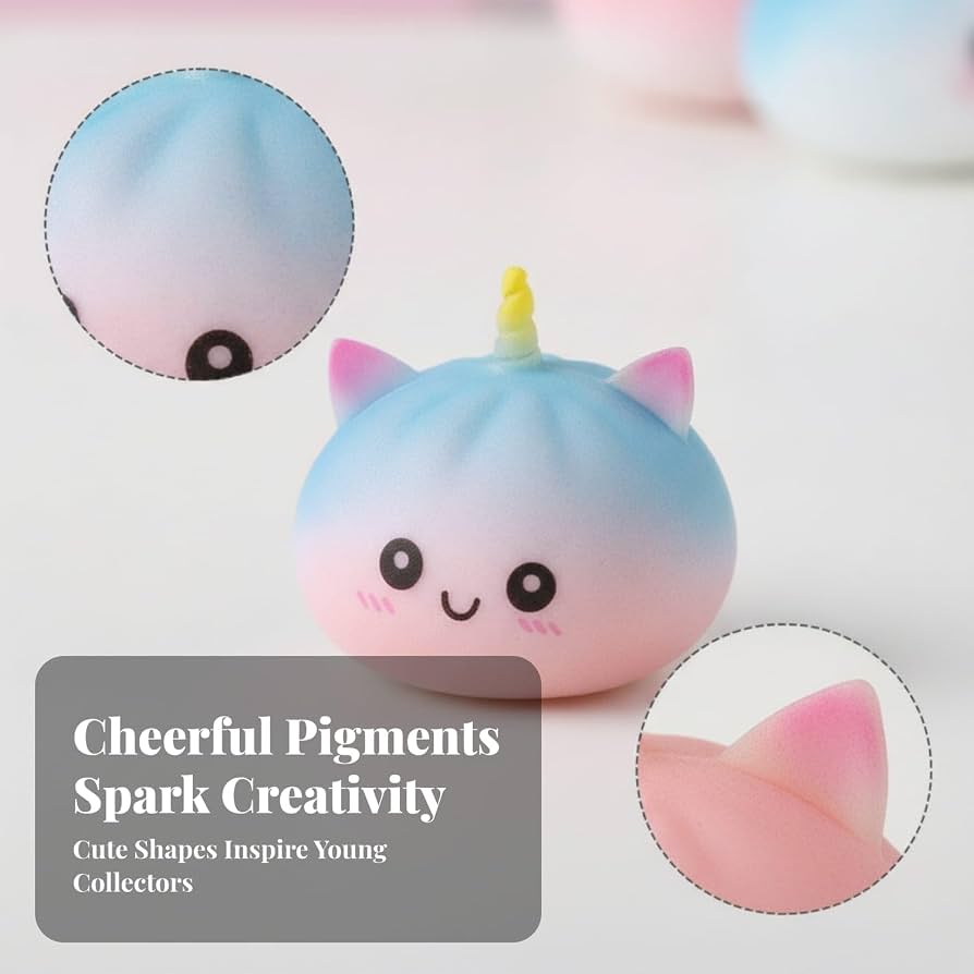 Unicorn Squishy Rainbow Bun - 1pcs