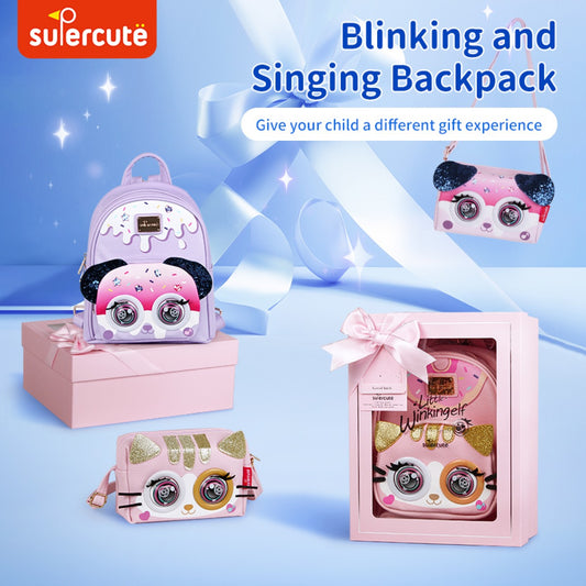 Supercute - Interactive Winking Eyes Backpack, Talking Mode & Music Playback