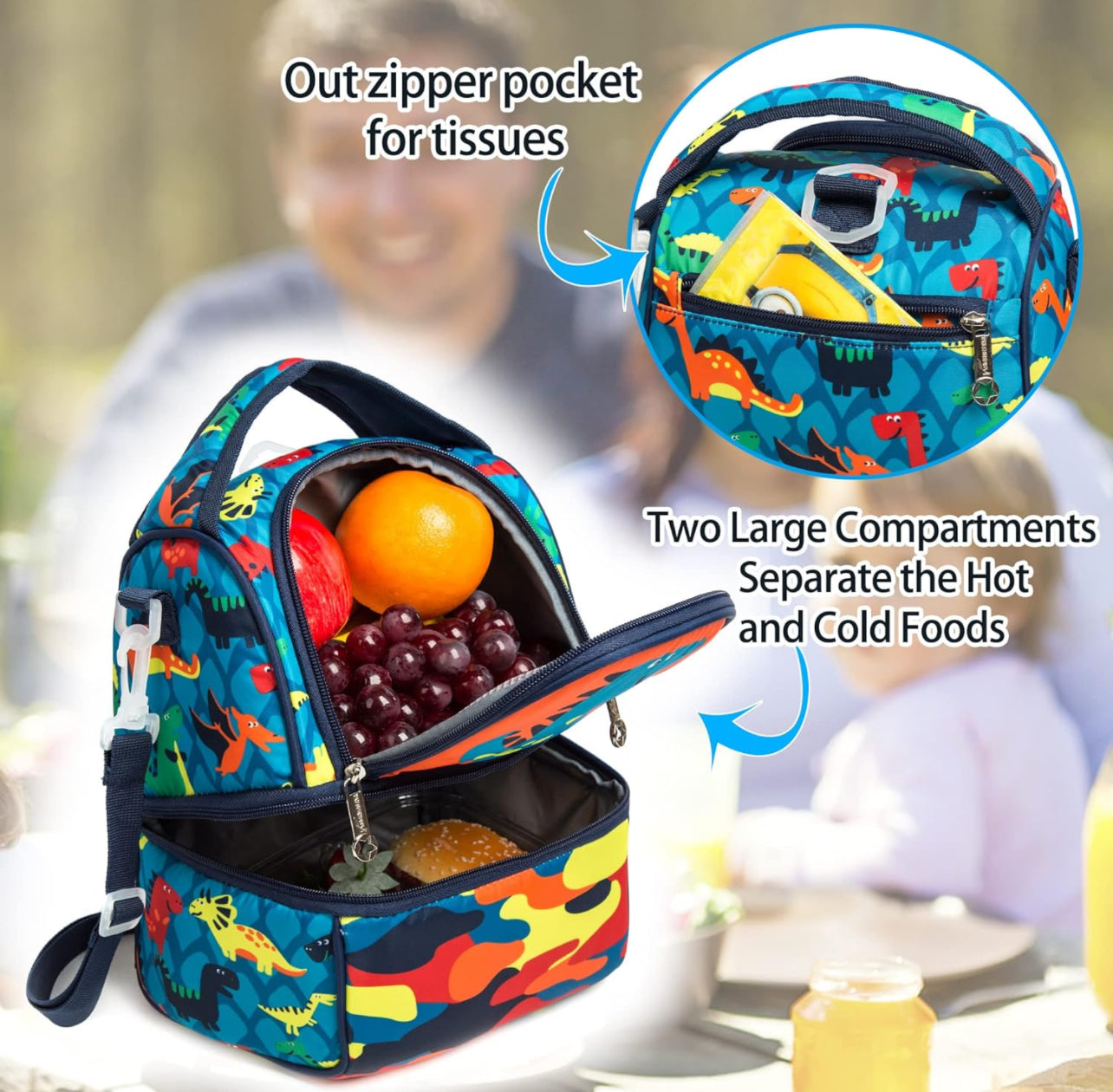 Large lunch bag with compartments online