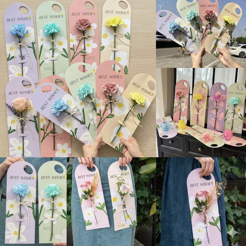 DIY Bouquet - Flower Card | 10pcs