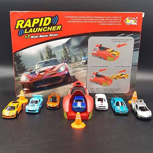 Rapid Launcher + 7 Die Cast Cars