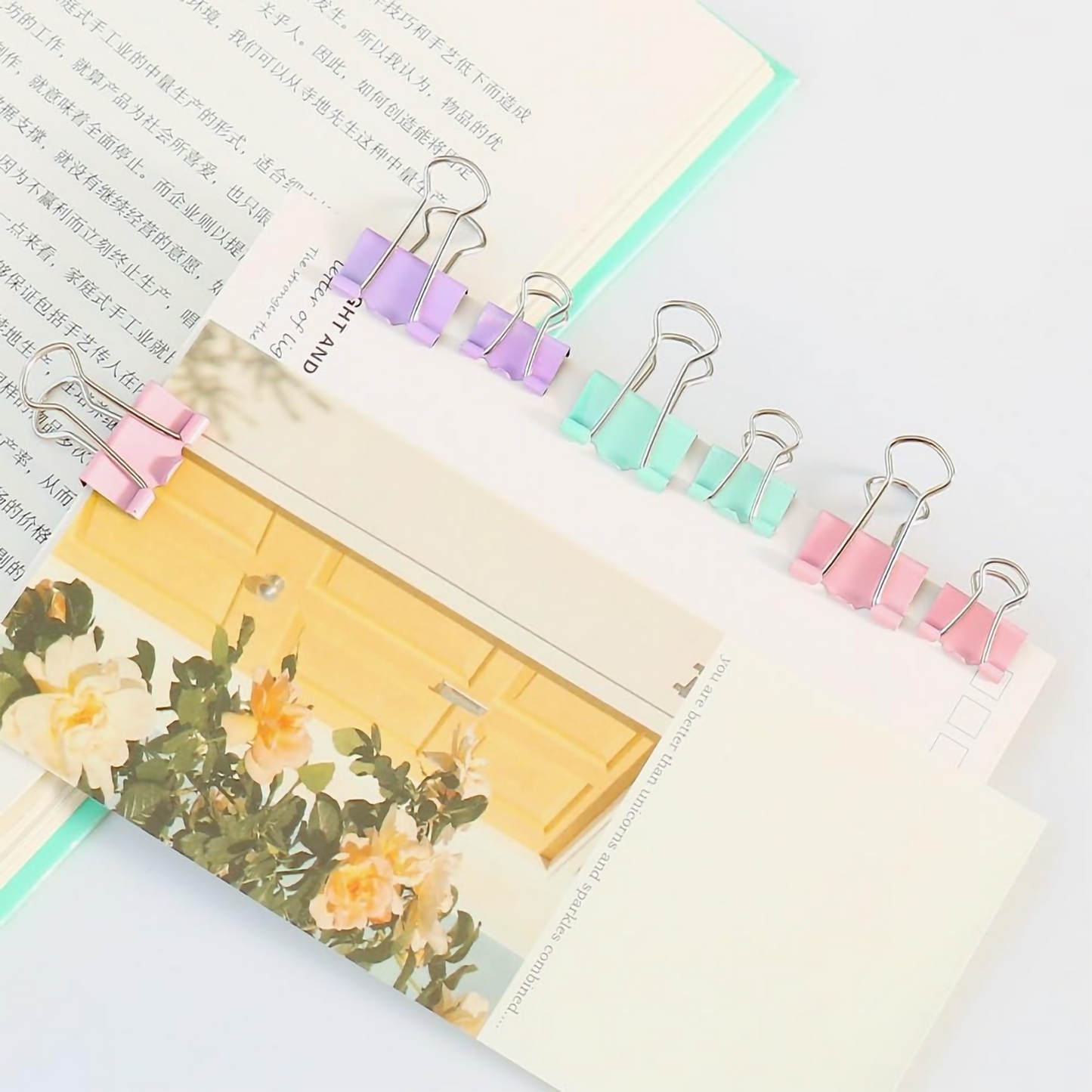 Paper Clips - Binder Clips & Push Pins Set