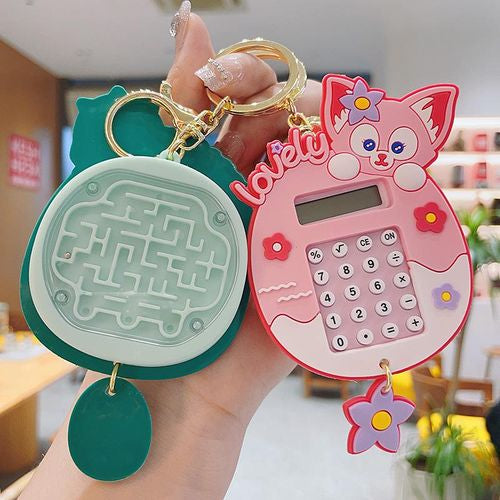 Cute Keychain with Calculator and Game